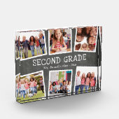 Chalkboard Kinder School Year Keepslag Collage Fotoblokken (Links)