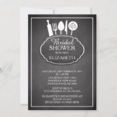 Chalkboard Kitchen Bridal Shower Kaart (Voorkant)