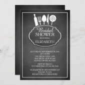 Chalkboard Kitchen Bridal Shower Kaart (Voorkant / Achterkant)