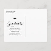 Chalkboard Klasse van 2025 Photo Collage Afstudere Uitnodiging Briefkaart (Achterkant)