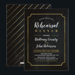 Chalkboard | Klassieke bruiloft-repetitie Kaart<br><div class="desc">Geniet van uw speciale dag met dit stijlvolle ontwerp van de partijuitnodiging. Dit ontwerp is voorzien van een faux gouden lijst met een getextureerde achtergrond van het krijtbord.</div>