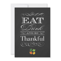  Chalkboard Klassieke Thanksgiving Dinner