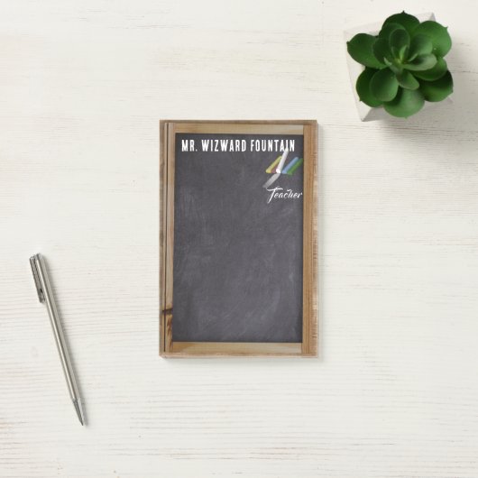 Chalkboard kleur krijt personaliseren leraar | post-it® notes (Kantoor)