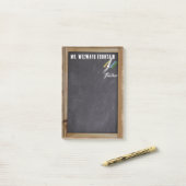 Chalkboard kleur krijt personaliseren leraar | post-it® notes (Op bureau)