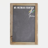 Chalkboard kleur krijt personaliseren leraar | post-it® notes (Voorkant)