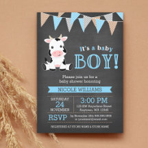Chalkboard Koe Boy Baby shower