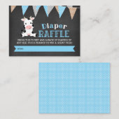 Chalkboard Koe Jongen Luier Raffle Ticket Informatiekaartje (Voorkant / Achterkant)
