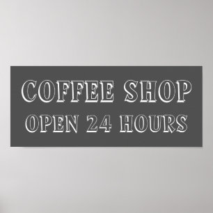 Chalkboard Koffee Shop Kitchen Sign Art Poster