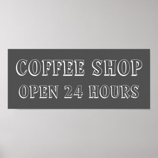 Chalkboard Koffee Shop Kitchen Sign Art Poster (Voorkant)
