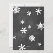 Chalkboard laat de wintervakantiefotokaart feestdagenkaart (Achterkant)