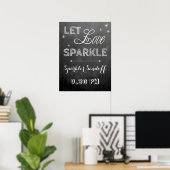 Chalkboard laat poster houden van sparkler bruilof (Thuiskantoor)