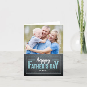 Chalkboard Label Fathers Day-fotokaart Kaart