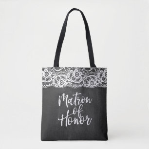 Chalkboard Lace matron of eremeer Tote Bag