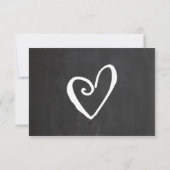 Chalkboard Lace Red & Black Sugar Skull RSVP-kaart Kaart (Achterkant)