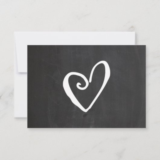 Chalkboard Lace Red & Black Sugar Skull RSVP-kaart Kaart (Achterkant)