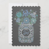 Chalkboard Lacy Mason Baby shower Het is een jonge Kaart (Voorkant)