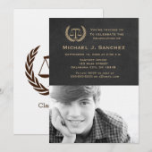 Chalkboard Law School Afstuderen Kaart (Voorkant / Achterkant)