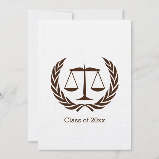 Chalkboard Law School Afstuderen Kaart (Achterkant)