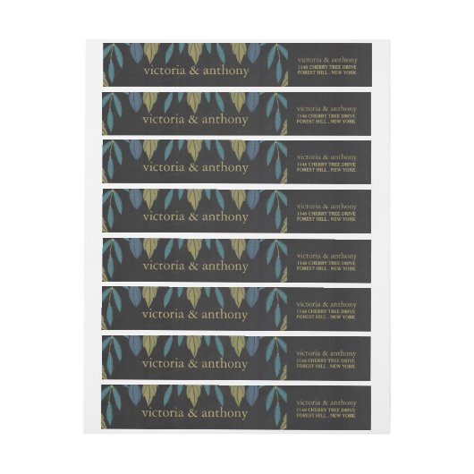 Chalkboard Leaf Bruiloft (Vel)