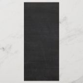 Chalkboard Leaf Bruiloft Menu (Achterkant)