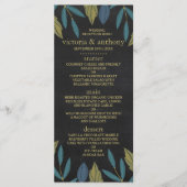 Chalkboard Leaf Bruiloft Menu (Voorkant)