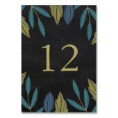 Chalkboard Leaf Trouwtafel nummer Kaart (Achterkant)