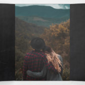 Chalkboard Leaf Wedding Suite Drieluik Uitnodiging (Binnenkant midden)