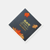 Chalkboard Leaves Eet Drink en ga trouwen Servet (Hoek)