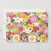 Chalkboard Lente Bloemen Chique Verlovingsfeest Kaart (Achterkant)