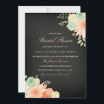 Chalkboard lente gebladerte bruids douche uitnodig kaart<br><div class="desc">Meer  Floral Vrijgezellenfeest nodigt uit in de Little Bayleigh Store!</div>