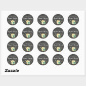 Chalkboard Lente Loof Bruidsdouche Sticker (Vel)