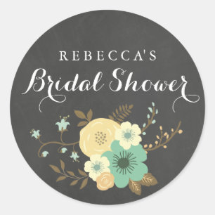 Chalkboard Lente Loof Bruidsdouche Sticker