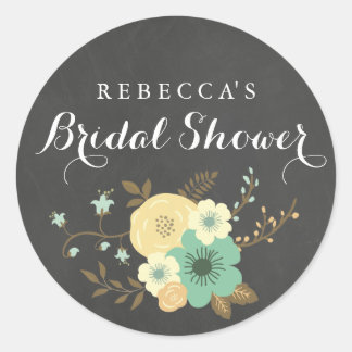 Chalkboard Lente Loof Bruidsdouche Sticker