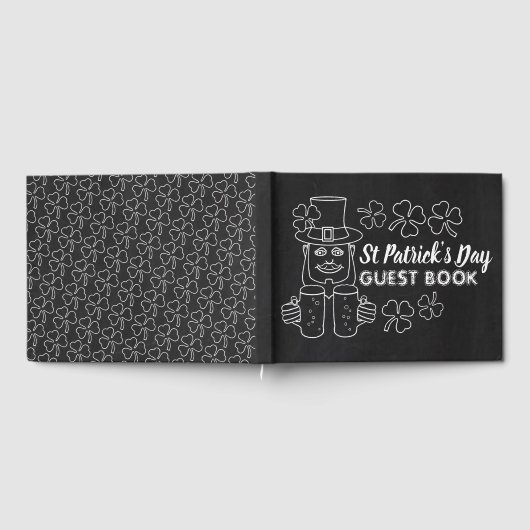 Chalkboard Leprechaun, St Patrick's Day Gastenboek (Volledig)