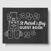 Chalkboard Leprechaun, St Patrick's Day Gastenboek (Voorkant)