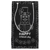 Chalkboard Leprechaun, St Patrick's Day Klein Cadeauzakje (Voorkant)