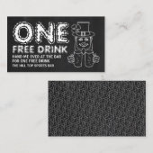 Chalkboard Leprechaun, St Patrick's Day Ticket (Voorkant / Achterkant)