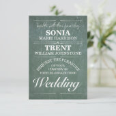 Chalkboard leraar bruiloft kaart (Staand voorkant)