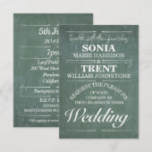 Chalkboard leraar bruiloft kaart (Voorkant / Achterkant)