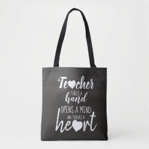 Chalkboard leraar Inspirerend Quote Typografie Tote Bag
