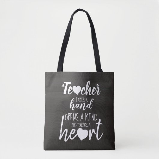 Chalkboard leraar Inspirerend Quote Typografie Tote Bag (Voorkant)