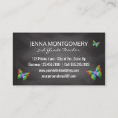 Chalkboard-leraar | Regenboogvlinders Visitekaartje (Achterkant)