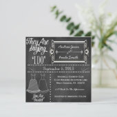 Chalkboard Lesbian Wedding Invitations Kaart (Staand voorkant)