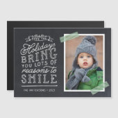 Chalkboard Lettering Holiday-fotokaart (Voorkant / Achterkant)