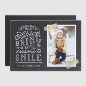 Chalkboard Lettering Holiday-fotokaart (Voorkant / Achterkant)