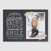 Chalkboard Lettering Holiday-fotokaart (Voorkant)