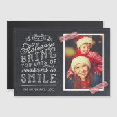 Chalkboard Lettering Holiday-fotokaart (Voorkant / Achterkant)