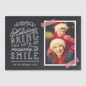 Chalkboard Lettering Holiday-fotokaart (Voorkant)