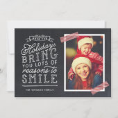 Chalkboard Lettering Holiday-fotokaart Feestdagenkaart (Voorkant)