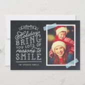 Chalkboard Lettering Holiday-fotokaart Feestdagenkaart (Voorkant)
